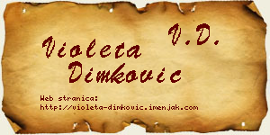 Violeta Dimković vizit kartica